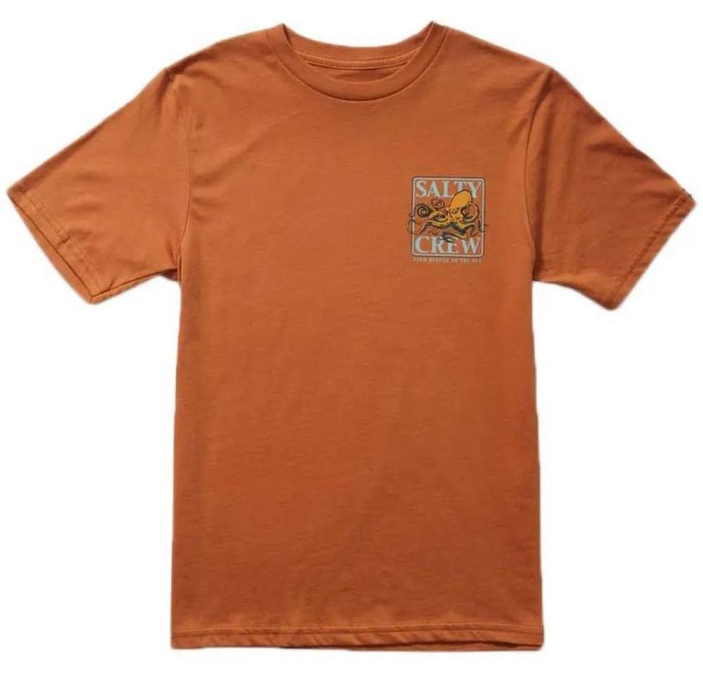 Salty Crew Ink Slinger Kurzarm-t-shirt Braun M Junge Braun M