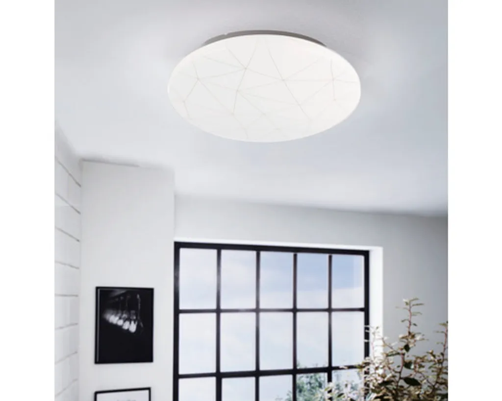 Éclairage Salon Blanc Chaud Plafonnier LED Eglo RENDE 19,5W Ø38cm