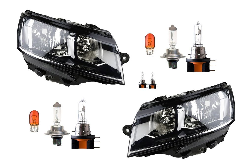 Johns, Scheinwerfer links rechts Set passend für VW Transporter T6 LWR m. Leuchtmitteln 7L1941005B 7L1941006B