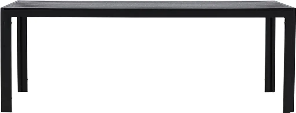 Table de jardin Mirko noire sans entretien et facile à nettoyer 160cm