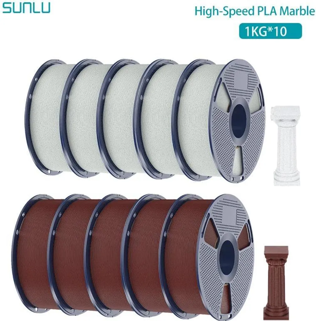 Filament PLA marbre 5BR 5FG pour impression 3D rapide haute précision - 2