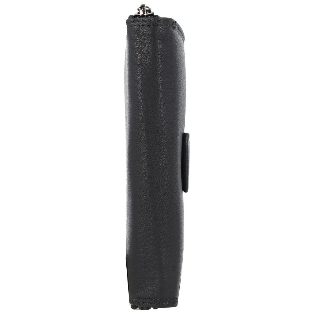 Portafoglio Nero Mano Giulia - Vera Pelle Donna con Zip e 10 Slot - 9