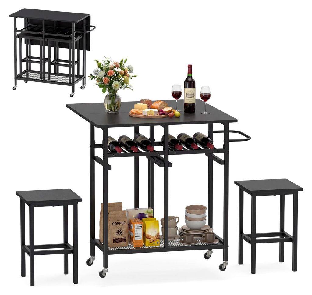 Set da pranzo COSTWAY con 2 sedie, tavolo da pranzo con Immagine del prodotto 