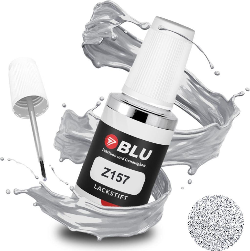 BLU Auto Lackstift Silber kompatibel für Opel Z157 Starsilber | Auto Lack Reparatur Ausbesserungslack