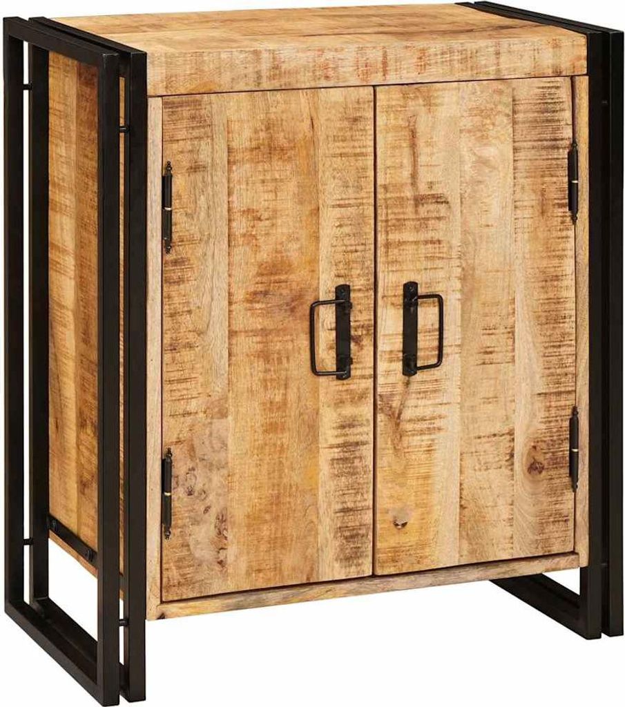 Nachttisch Braun 66 x 35 x 76 cm Massives, grobes Mangoholz