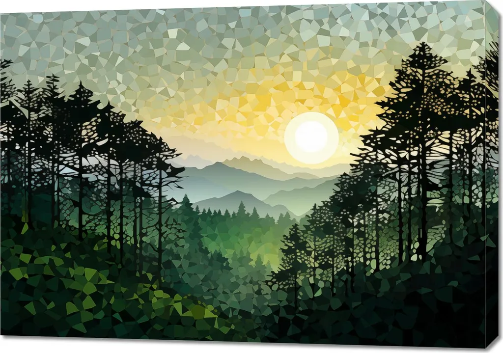 Mosaïque sonore de la nature 100x70 cm - Déco pour murs vides et tristes