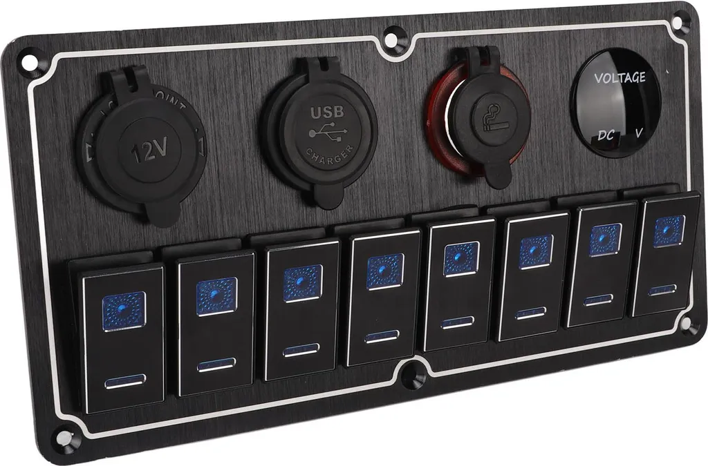Tableau de commande 8 interrupteurs étanche pour bateau et camping-car