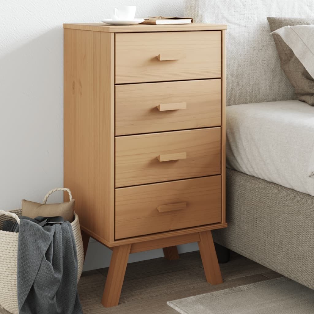 Nachttisch OLDEN Braun Massivholz Kiefer 358585