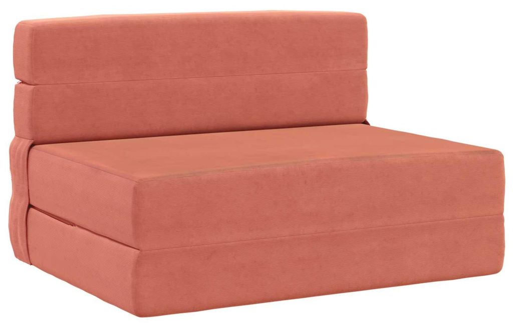 "2026 Moderne"Klappsofa Bett(1 pc) elegante - Schlafsofa/Tagesbett - Rot-Orange 190x70x15cm Cordstoff - Klassische Sofas DEMöbel645467