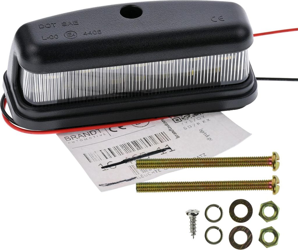 BRANDT AUTOMOTIVE Kennzeichenleuchte + Kabel LED kompatibel mit Land Rover 90 110 I Pre-Defender L316 83-89 Defender I 90 110 130 L316 90-16 Series...