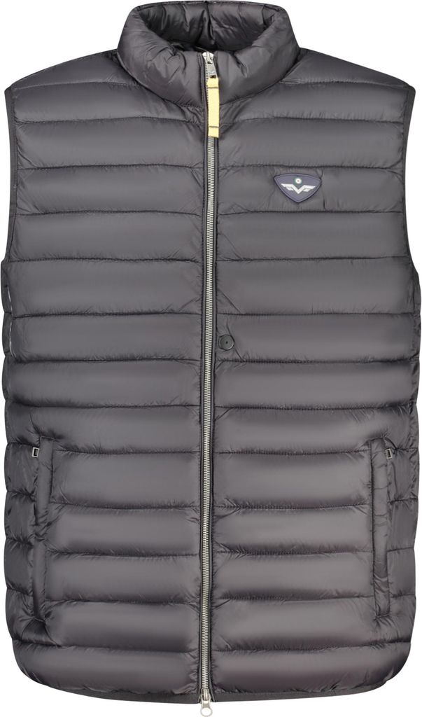 Herren Schwarze Ärmellose Weste mit Taschen & Reißverschluss