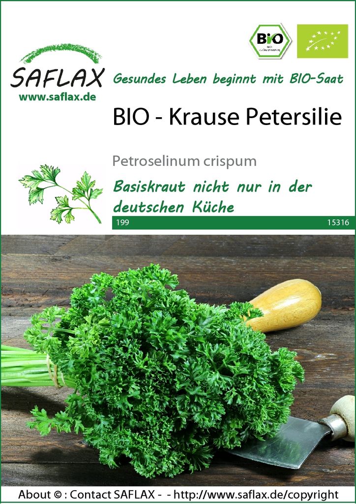 SAFLAX -  - Krulpeterselie - 800 zaden - Petroselinum Productafbeelding 