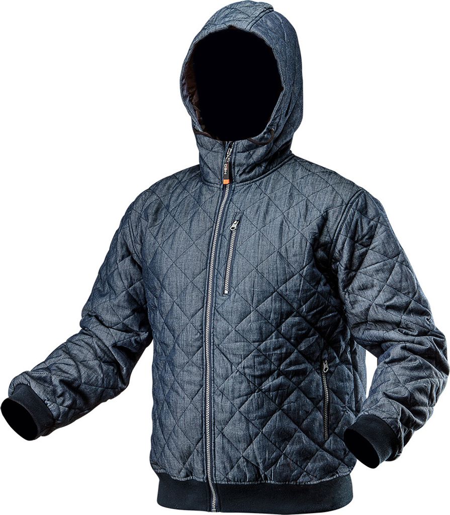 stylische Arbeitsjacke, gesteppt, Jeansoptik L