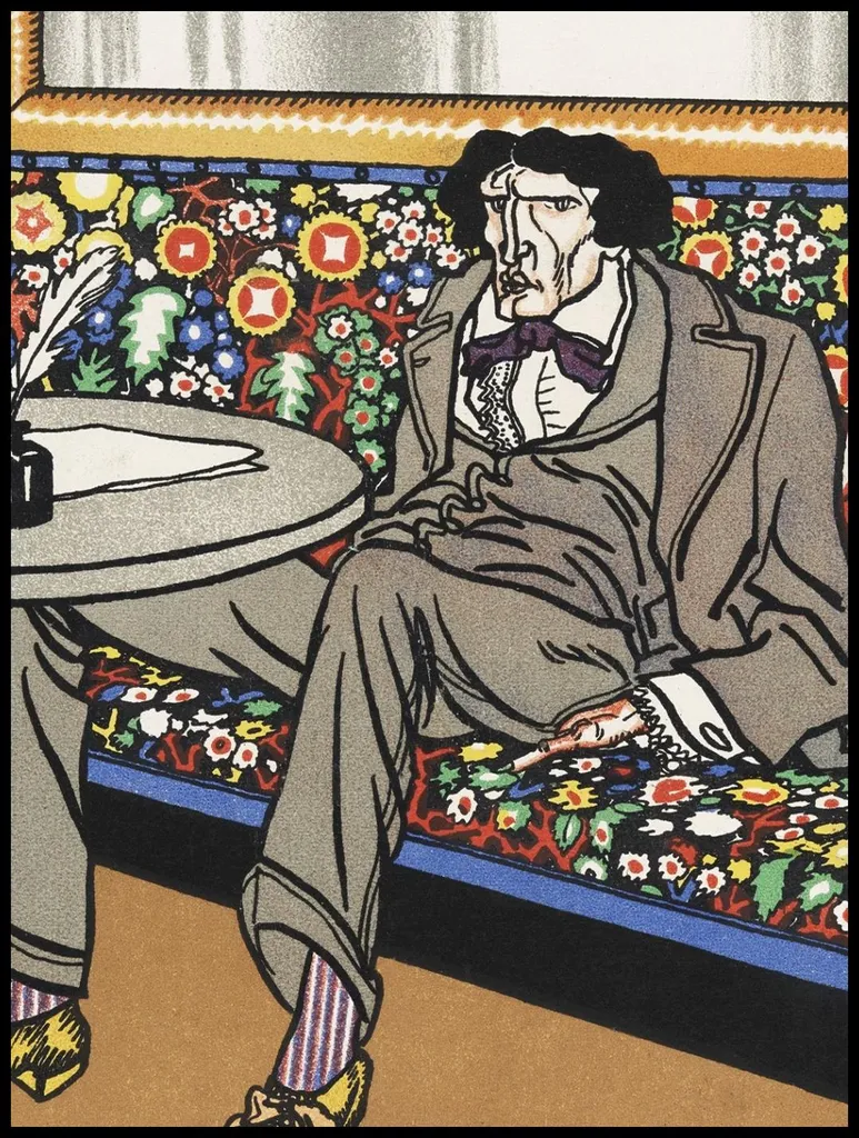 Affiche 75 x 100 cm Człowiek Literatury par Moriz Jung Style Vintage