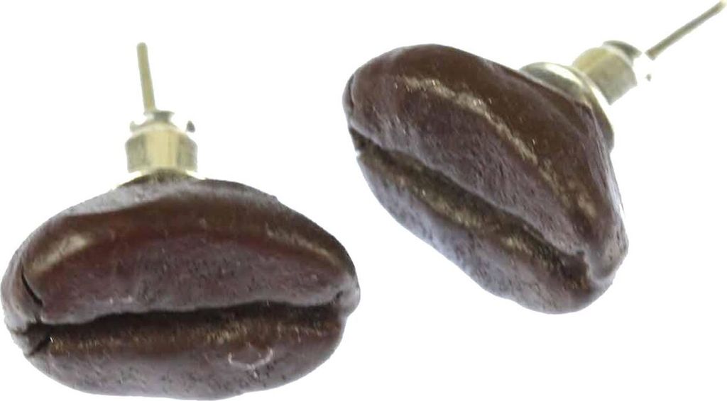 Kaffeebohne Ohrstecker Miniblings Stecker Ohrringe Kaffee Cafe Bohne Espresso 3D