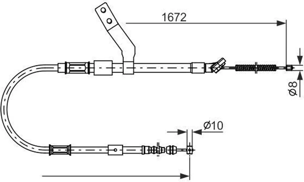 Câble de frein à main Bosch 1 987 482 261 pour Celica T23 - OE 46430 20580