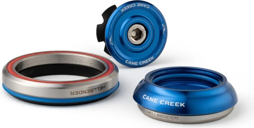Fini les bruits de direction avec le Cane Creek Hellbender 70 Bleu Inox