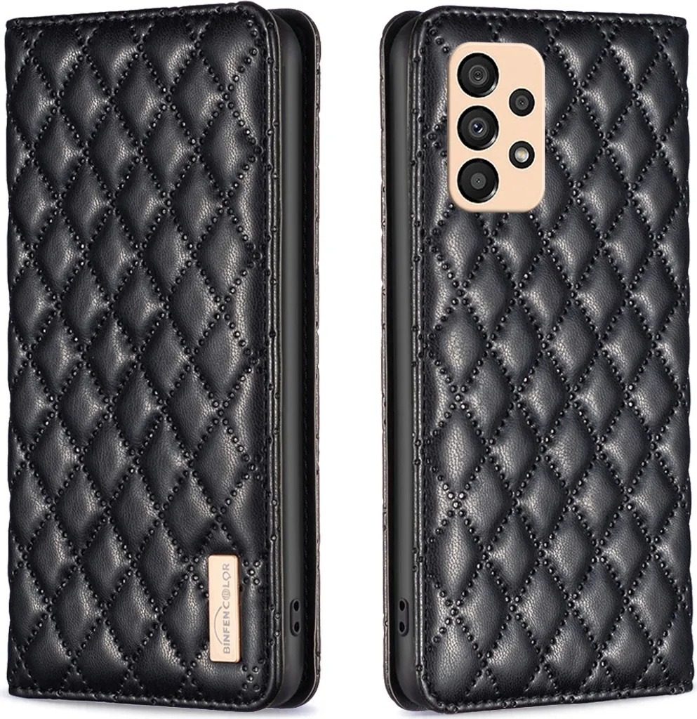 Custodia Professionale Galaxy A33 5G Flip Pelle Nera - Business Style
