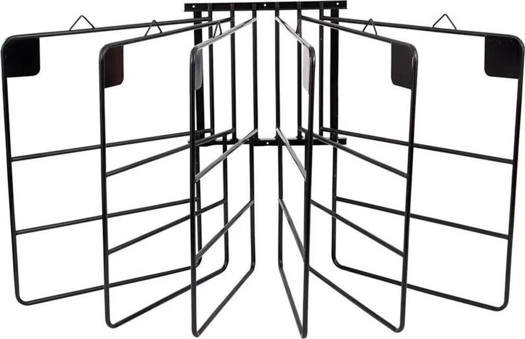 mensola a soffitto in acciaio 56 cm nero 6 soffitti Immagine del prodotto 