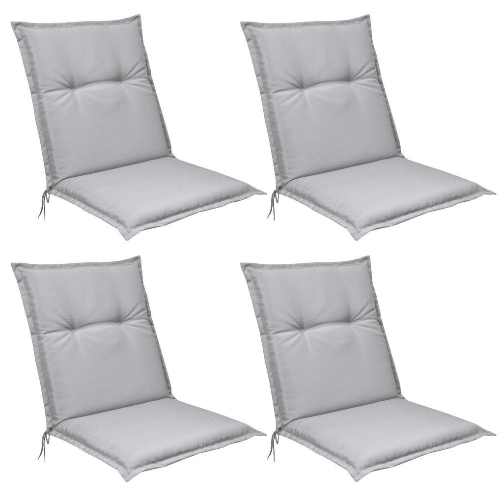 Beautissu Lot de 4 coussins pour fauteuils à dossier bas Image du produit 