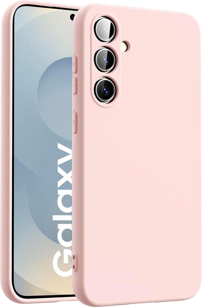 Hülle für Samsung Galaxy S25 Handy Schutz Cover Silikon Gel Case Handyhülle, rosa