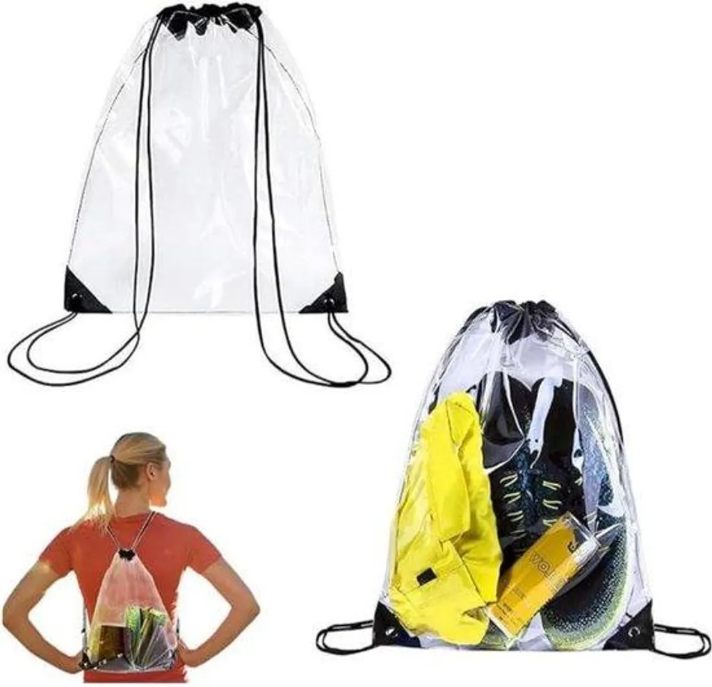 Sac à dos transparent à cordons pour grands festivals et stades