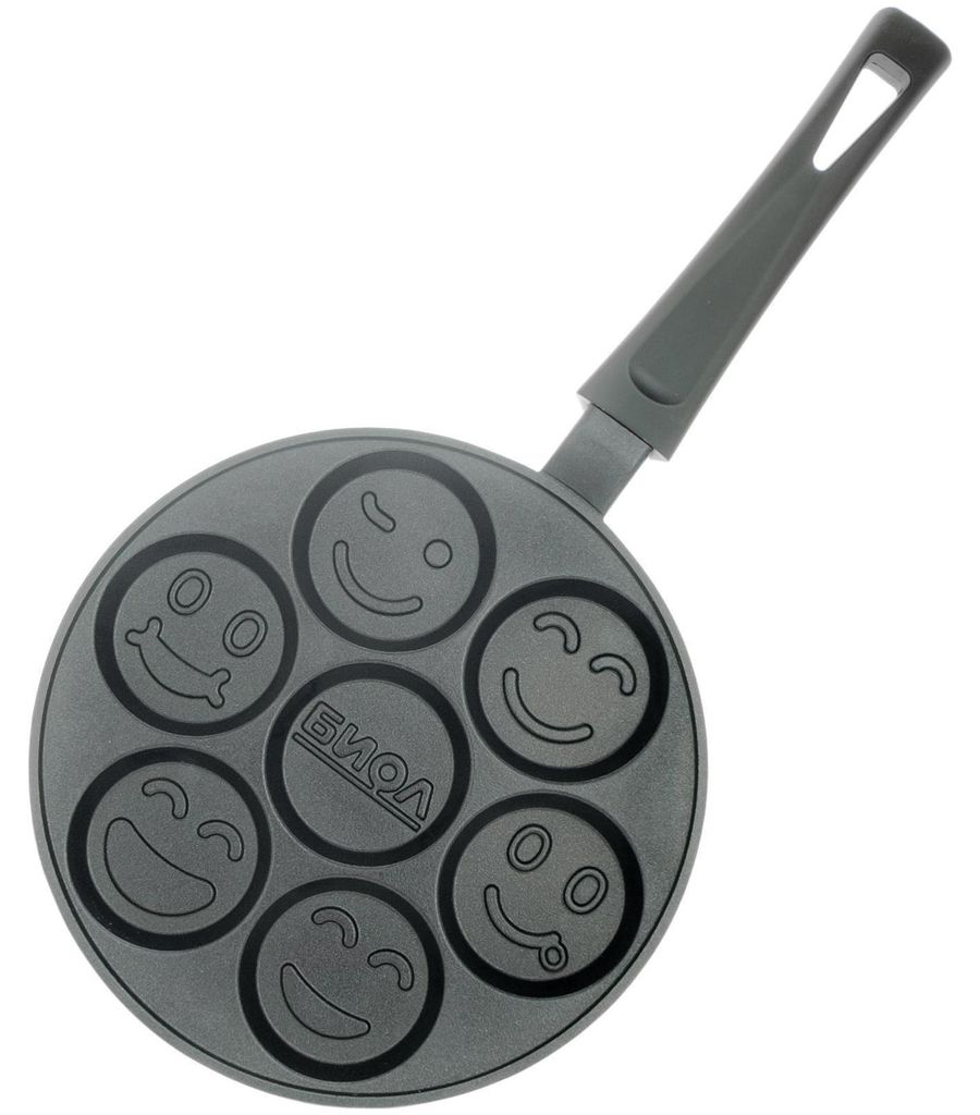 Biol Pfannkuchen-Pfanne mit Smiley-Gesichtern, auch fur Produktbild 