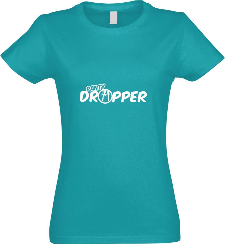 Kiwistar - T-Shirt tailliert - Damen - türkis - Panty Dropper - mit Motiv Bedruckt - Funshirt Design - Sport - Freizeit - Damen - XL
