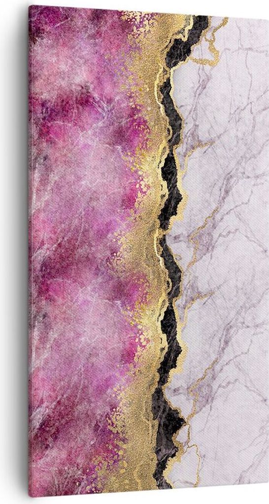 Bild auf Leinwand - Leinwandbild - Einteilig - Rosa golden Hintergrund - 55x100cm - Wand Bild - Wanddeko - Wandbilder - Leinwanddruck - Bilder - Wa...