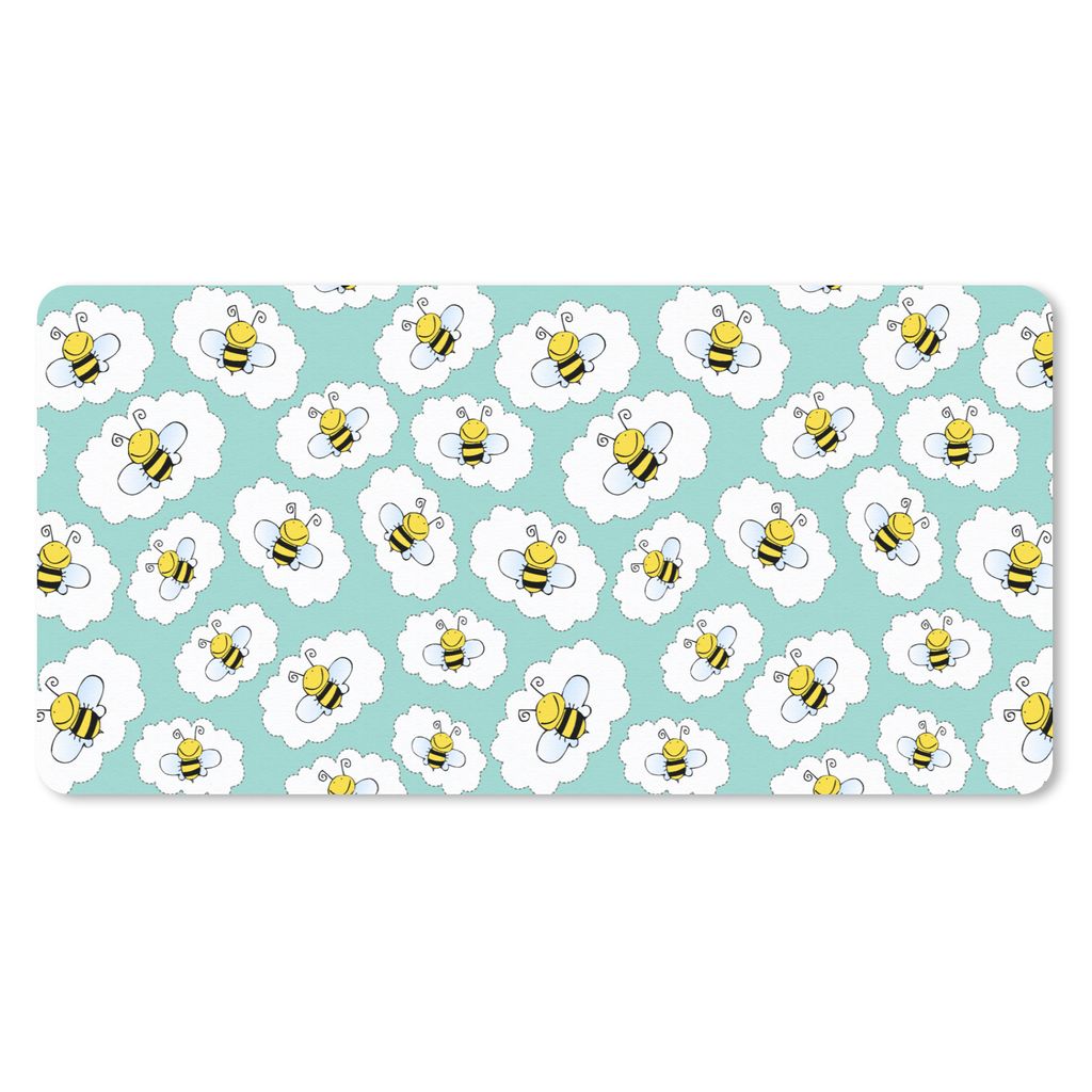 MuchoWow® Mauspad Mousepad Biene - Insekten - Muster - Grün Produktbild 
