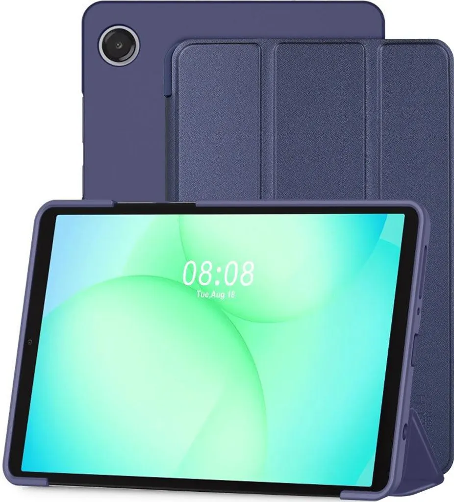 Cover protettiva con sportello per Galaxy Tab A11 / Tab A9, Tech-Protect Smartcase, blu scuro