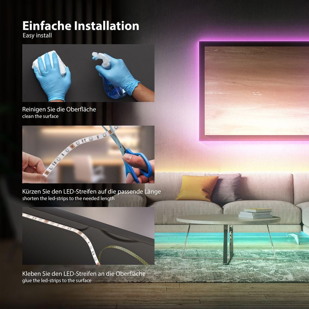 10m LED pásek RGB světelný pásek 230V teplá bílá dálkové Obrázek produktu 
