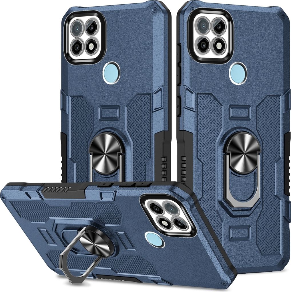 Realme C21Y Hülle, Dual Layer Robuste Rüstung Ringhalter Produktbild 