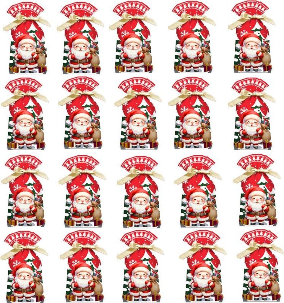INF Weihnachts Süßigkeit Tüten - Verschneiter Wald Segen 12x17cm (50er Pack)