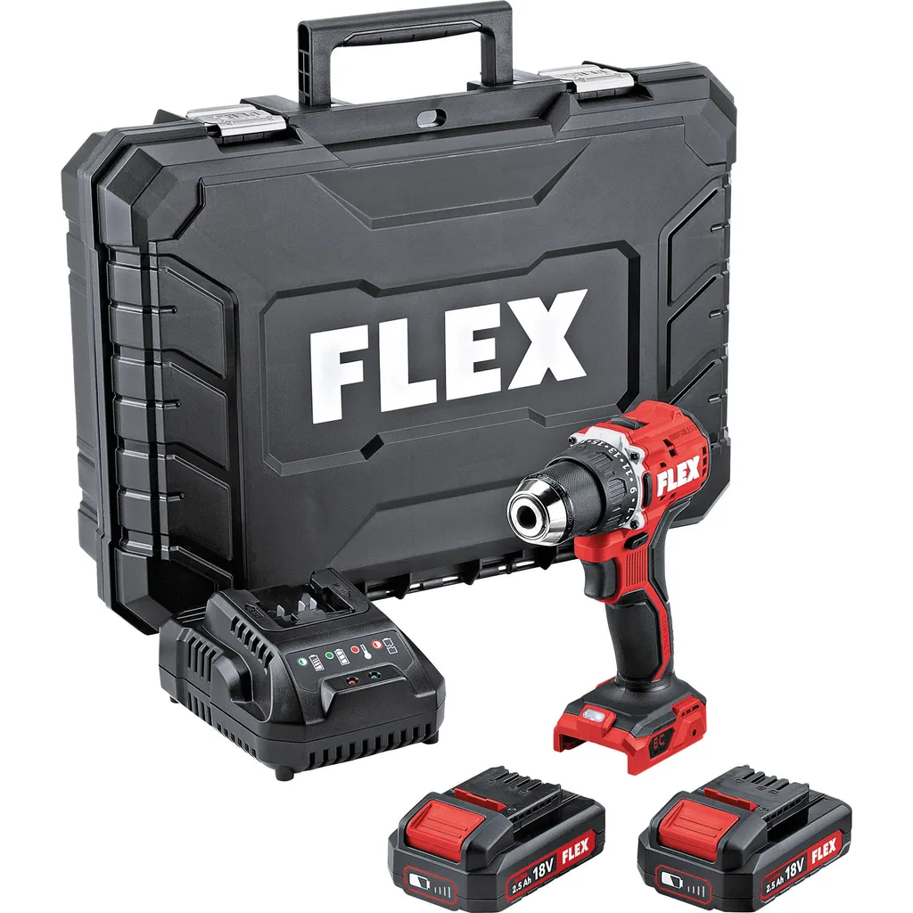 Perceuse compacte FLEX 18V 2.5Ah : Puissance et maniabilité 519049