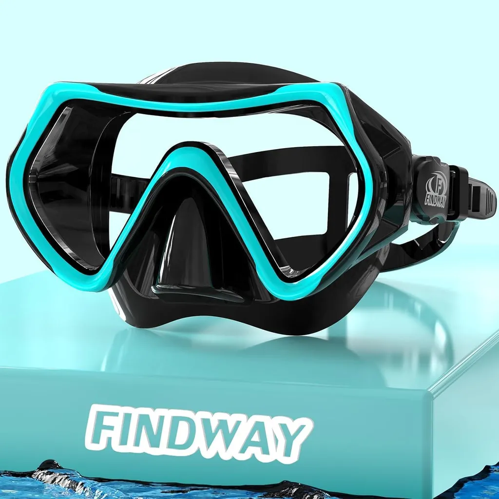 Masque de plongée pour snorkeling et apnée avec vision HD Noir Teal