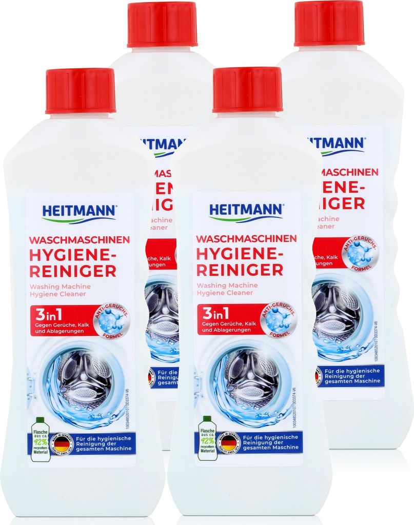 Heitmann Waschmaschinen Hygiene Reiniger 250ml gegen Kalk und Gerüche (4er Pack)