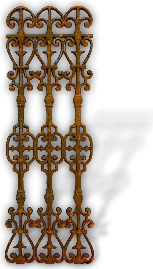 Gitter Zaun Balkon 86cm Fenster Eisenfenster Rost Rankhilfe Rankgitter Garten