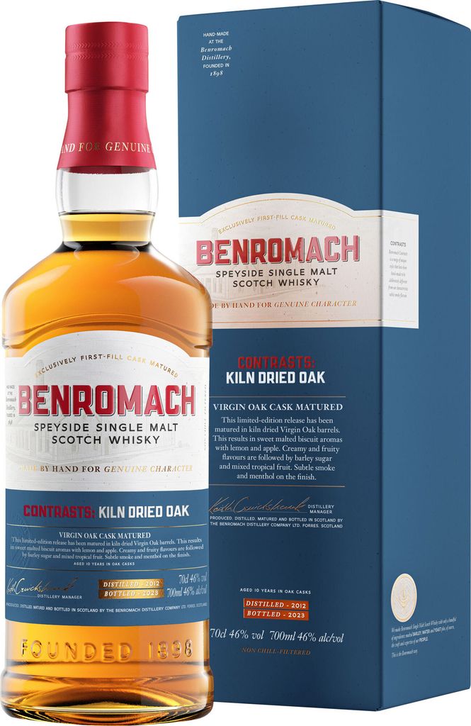 Benromach Distillery Benromach Contrasts Kiln Dried Oak 2012 46%vol. Speyside NV Whisky ( 1 x 0.7 L )