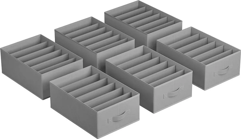 Organizer Armadio 6 Pezzi 42x30x17 cm Grigio Tortora Professionale