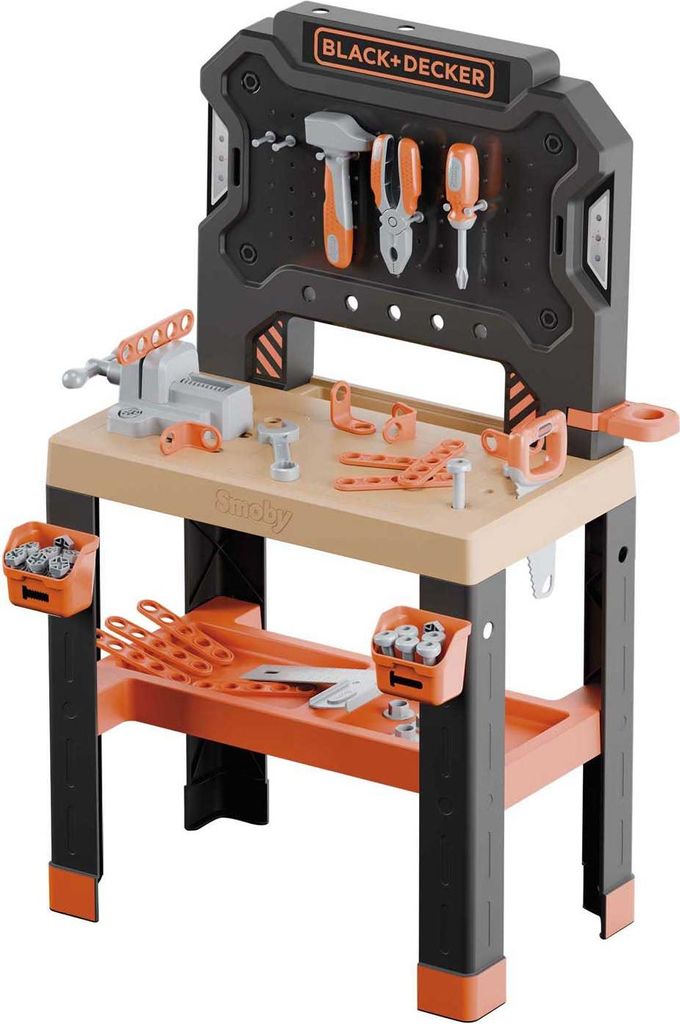 Smoby Black+Decker kinderwerkbank - 78 accessoires, Productafbeelding 
