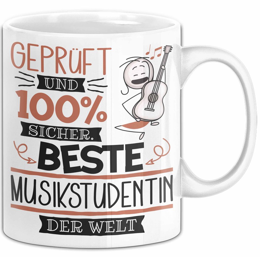 Beste Musikstudentin Der Welt Tasse Geschenk für Eine Musikstudentin Und Sicher Geschenkidee Geburtstag Weihnachten (Weiß)