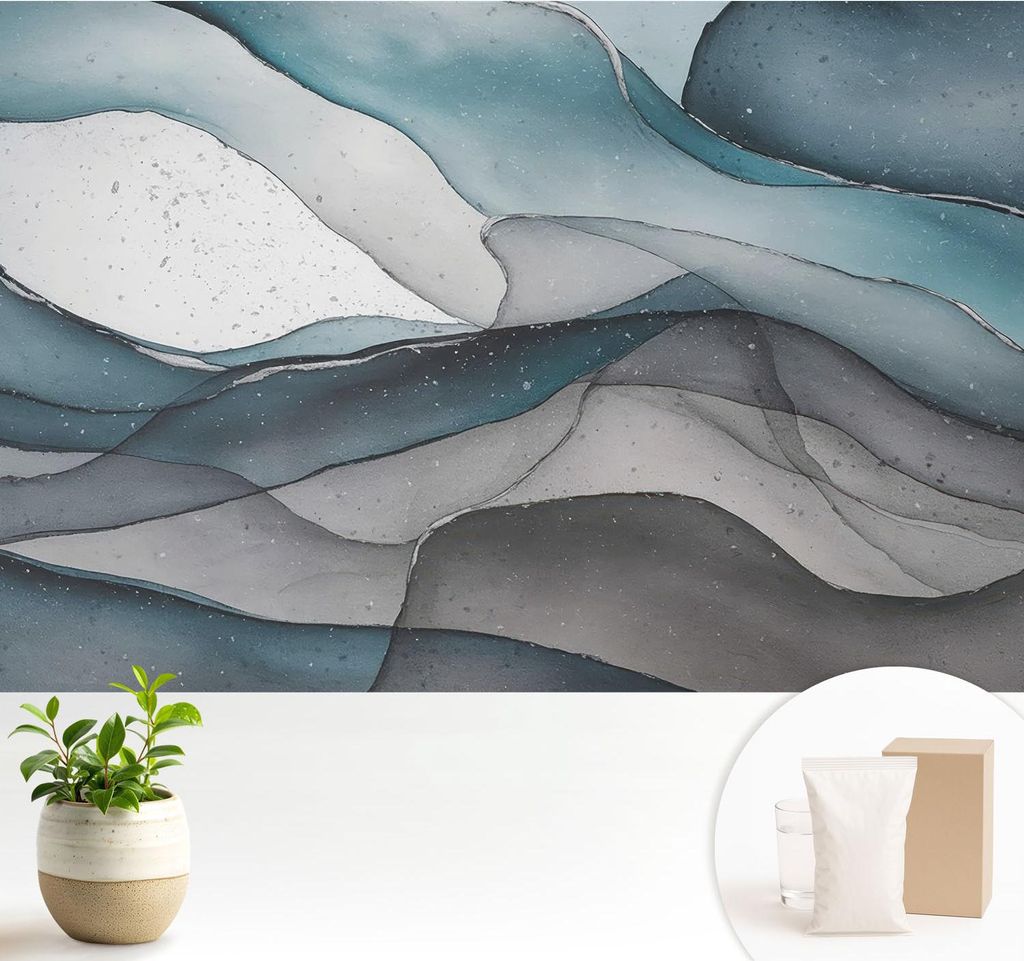Fototapete - 104x70 cm - Tapete - Wandtapete - Wandbilder - Dekofolie - Tapete Folie - Wand - Dekoration - Wohnzimmer - Bunte Wellen