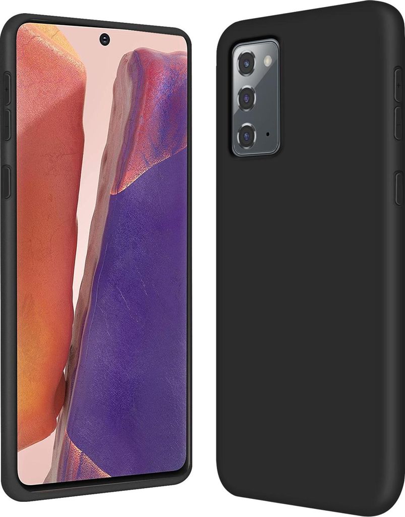 Hülle Samsung Galaxy Note 20 Handy Schutz Cover Silikon Gel Case Handyhülle Tasche, schwarz