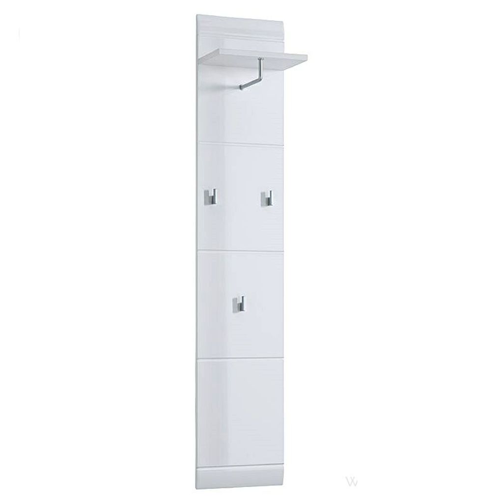Garderobenpaneel DANARO-01, 30x152x23cm, Hochglanz weiß Produktbild 