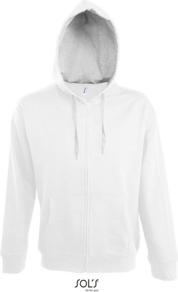 SOLs 46900 | Contrasted Zipped Hooded Jacket Soul Men - Farbe: White/Grey Melange - Größe: S