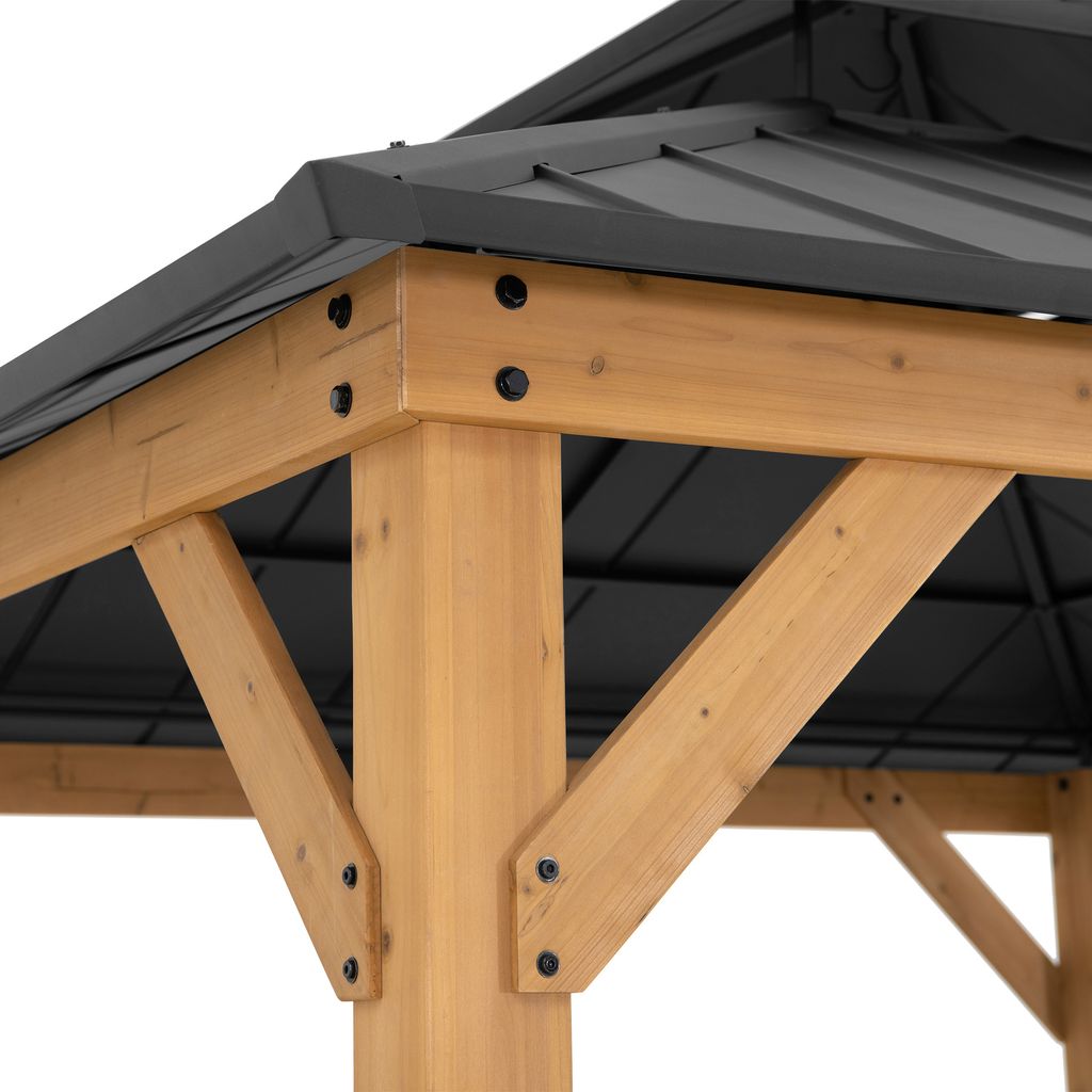 Sunjoy Zedernholz Gazebo / Pavillon 3x3 KAPS - 330cm x Produktbild 3