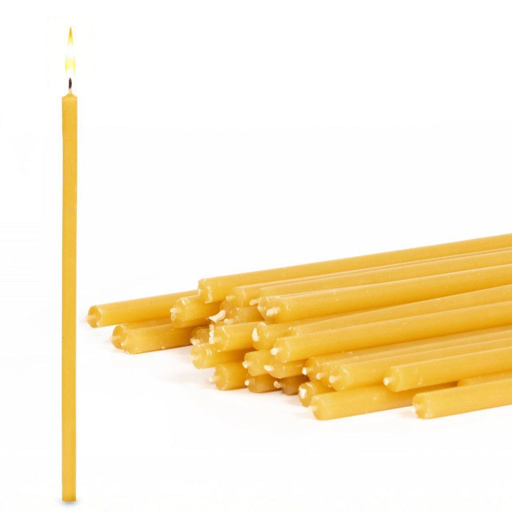 50 pcs. Bougies Ritual 100% cire d'abeille Miel Jaune - Image du produit 