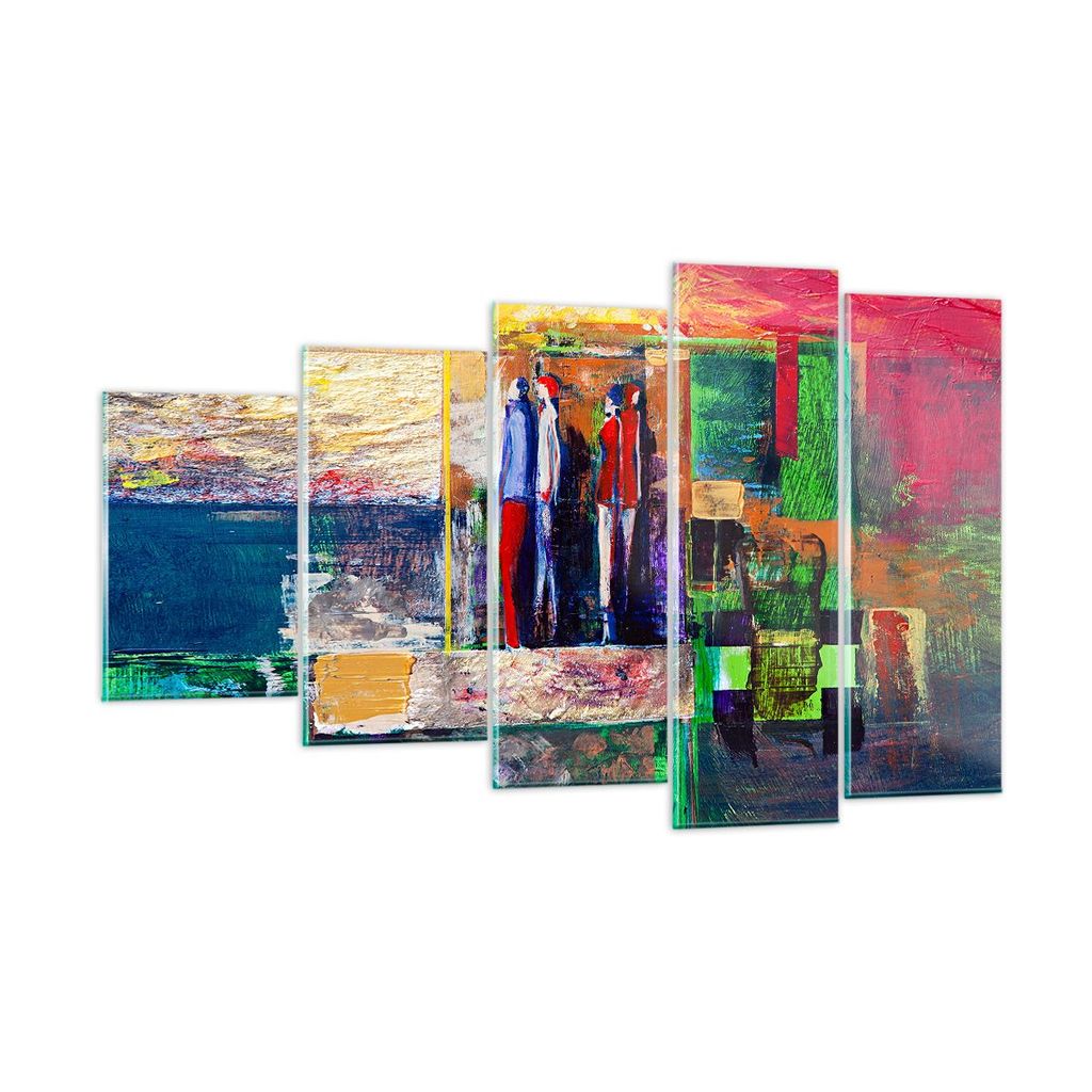 Bilder auf glas - Abstraktion modern - 100x60cm - Glasbilder - Wandbilder - Kunstdruck - zum Aufhängen bereit - Wanddekoration aus Glas - Glas Bil...