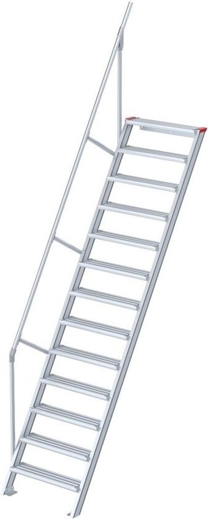 Euroline 510 Treppe 60° 1000mm Stufenbreite 13 Stufen Alu gerieft
